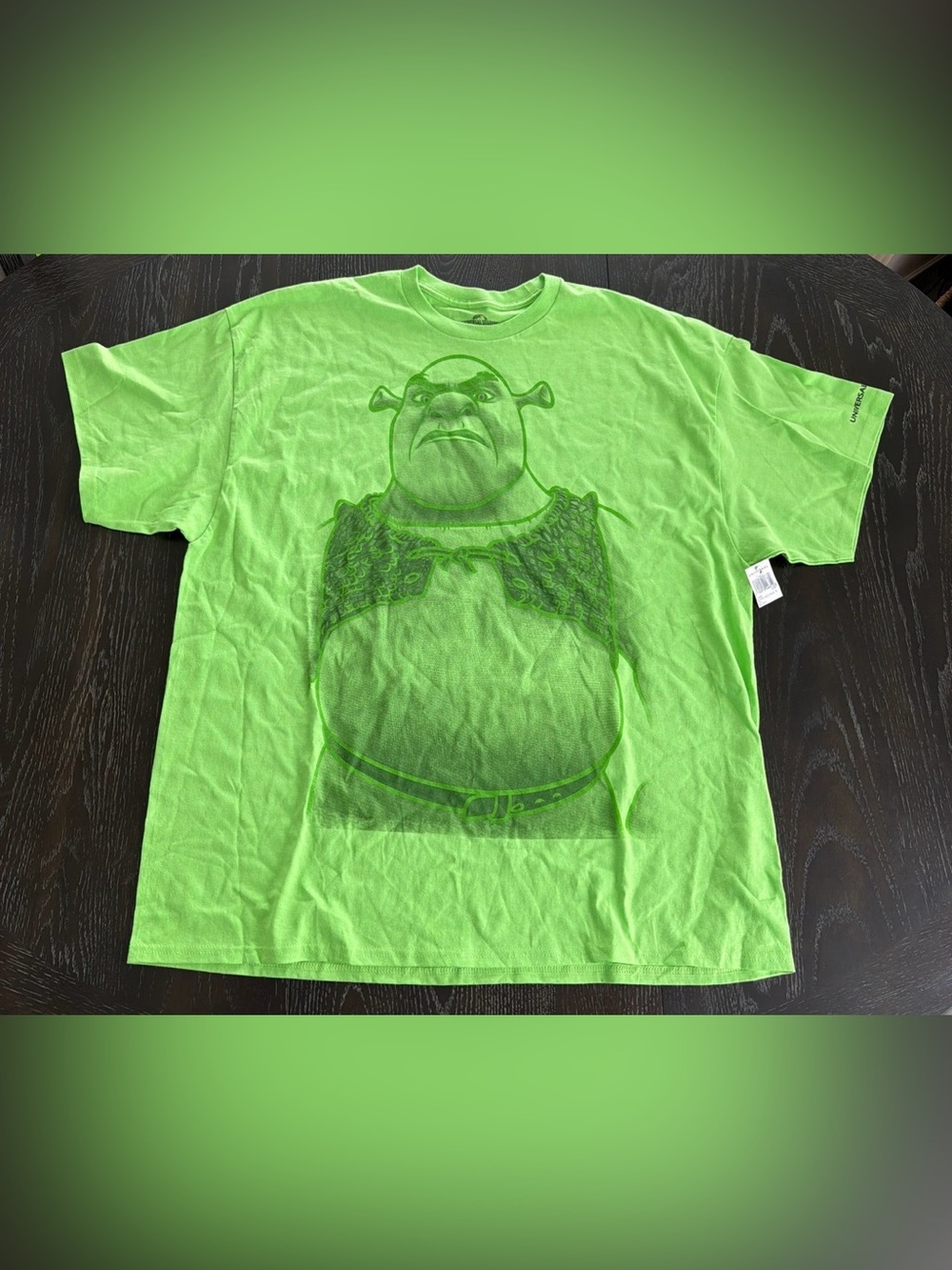 Shrek Universal Studios Lime Green Short Sleeve Tee